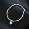 Pulseira de Rosto Sorridente de Coração com Design de Nicho para Mulheres, Estilo Ins Cool, Cordão Elástico de Alta Qualidade, Luxo Leve, Pulseira Exquisita Versão Coreana