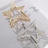 Clip Metálico de Estrella Hueca de Cinco Puntas Clip Grande de Tiburón Transfronterizo Pasador Simple Elegante Pasador para el Cabello en la Parte Posterior de la Cabeza