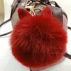 Pingente de Bolsa Fofo Bola de Pelo Chaveiro Coelho Pelo de Coelho Pingente de Carro Bola de Pelo de Raposa Chaveiro de Pelo Feminino