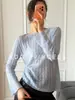 ¡Ambiente relajado y acogedor! Suéter largo de otoño para mujer hecho de Tencel, lana y cachemira con un patrón trenzado similar a una nube