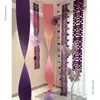 Decoração de Atmosfera para Quarto de Casamento Roxo, Nova Decoração de Cortina para Sala de Estar e Quarto de Casa Nova de Casamento, Guirlanda Longa com Caractere de Felicidade Dupla e Borboletas para Casamento