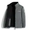Comercio Exterior Transfronterizo Moda Chaqueta Casual de Terciopelo Doble Cara para Hombre Otoño e Invierno Chaqueta Cálida de Terciopelo con Cuello Alto Top Versátil