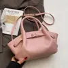 2025 Nuevo Bolso Cubo Plegado de Mano de Cuero Granulado de Alta Gama, Bolso Cruzado de Mujer Moderno y Versátil