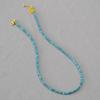 Collar de Piedra con Perlas de Azúcar Apatita Mica Púrpura Reina de Esquina Cortada Cuadrada Retro de Nicho Europeo y Americano Cadena para la Clavícula