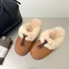 Kalaoy ~ Pantuflas cerradas para mujer, forradas de lana, cubiertas de gamuza, estilo nuevo, con forro de felpa añadido para mayor calidez, y pantuflas de algodón afelpado