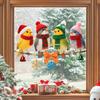 Pegatinas Decorativas de Vidrio de Pollito de Navidad Decoración Festiva para el Hogar Embellecimiento Pegatinas Electrostáticas Diseño Exhibición de Ventana Pegatinas de Vidrio