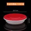 Caja de Empaque Redonda con Tapa, Cangrejo Desechable de Grado Alimenticio con Hebilla de Cierre Antirrobo, Caja de Plástico Espeso para Comida para Llevar Comercial