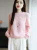 Marca 2026 Otoño Estilo OL Elegante Suéter Redondo Regular Suéter de Punto para Mujer Directo del Fabricante