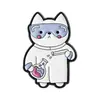 Broche de Série Médica Desenho Animado Transfronteiriço Criativo Fofo Gato Enfermeiro Experimental em Forma de Acessório Metálico Emblema