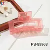 Pinza Cuadrada de Color Gelatina Qi Yue para Mujeres Pinza de Pelo de Alto Temperamento para la Parte Posterior de la Cabeza Peinado Pinza de Tiburón Accesorios para el Cabello Al por Mayor