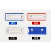 Hao Tian Yonggu Material Magnético Almacén de Tarjetas Etiqueta Placa de Identificación Estante Señal de Identificación Etiqueta de Papel Insertable Azul Rojo Blanco