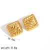 Cross-border 18k ouro aço inoxidável brincos femininos moda versátil rosca titânio aço brincos não desbotam AliExpress