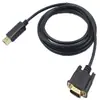 Adaptador DP para VGA Longo 1,8 m DP para VGA linha longa 1,8 m suporta HD 1080p Computador para Projetor