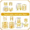 180 Piezas de Anillos para Cabello de Rastas Color Dorado, Mariposa Moda Estilo Simple, Nuevo Producto Transfronterizo de Amazon
