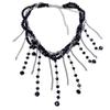 Collar gótico de borlas de cristal oscuro multicapa enrollado Dulce Cool Spice Lujo ligero Alta gama Moda Cadena para clavícula Trendy