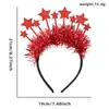 Festa de Natal 2027 Faixa de Cabeça Digital Adorno de Cabeça Contagem Regressiva de Ano Novo Adereços de Foto Decoração de Festa de Ano Novo Faixa de Cabeça de Estrela