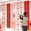 Set de Decoración para Habitación de Boda Dormitorio de la Novia Adornos Colgantes de Personajes Alegres Pancarta Rosa Sala de Bodas Cortina para Casa Nueva Decoración Matrimonio