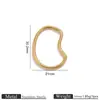 Acero Inoxidable Chapado en Oro de 18K, Accesorios Geométricos Huecos con Forma de Rayo para Pendientes, Collares y Colgantes Hechos a Mano