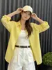 Camisa Polo Feminina de Linho Estilo Old Money, Novo Modelo Outono 2026, Logo de Pônei Bordado, Blusa Casual de Algodão e Linho
