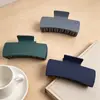Presilha de Cabelo Escura Fosca Transfronteiriça com Acabamento de Luxo, Presilha Quadrada Plana de Tamanho Médio, Presilha de Tubarão para a Parte de Trás da Cabeça