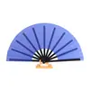 Estilo Chino Retro 13 pulgadas Plástico Tai Chi Kung Fu Abanico Danza de Rendimiento Accesorio Plegable Artes Marciales Doble Cara
