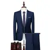 Nuevo Conjunto de Traje de Otoño para Hombre Estilo Coreano Ajustado Ropa de Trabajo de Negocios Monos Traje de Vestido de Boda Hombre