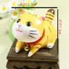 Gatito de Madera Lindo Pintado a Mano, Gato Juguetón Curioso, Gato Confiado, Gato Elegante, Adornos de Mascotas de Talla de Madera Creativa