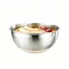 Tigela de Mistura para Salada de Aço Inoxidável para Comércio Exterior Japonês e Coreano com Bico Dosador Graduado, Tigela Doméstica para Assar e Bater Ovos, Tigela para Salada de Cozinha