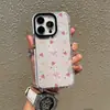 Capa de celular com laço estilo Ins para iPhone 17 Pro Max, capa transparente macia e feminina para iPhone 15