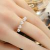Accesorios DIY Anillo de Perla Elegante de Plata de Ley S925 Soporte Vacío Fila de Múltiples Perlas Soporte para Anillo de Diamante Producto Semi-Terminado 3-4mm