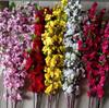 Decoración de boda con flores de durazno artificiales, paisaje de jardín al aire libre, rama de flor de durazno artificial, decoración de interior de Año Nuevo, rama de flor de durazno artificial