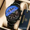 Comercio Exterior Más Vendido Reloj Banda de Acero Imitación Tres Ojos Moda Reloj para Hombre Esfera Grande Reloj de Celebridad de Internet Reloj de Cuarzo Hombres Dropshipping