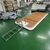 Amazon Plataforma Flotante Inflable Muelle Flotante Drenaje Esterilla de Yoga Plataforma de Descanso en el Agua Plataforma Flotante Cojín de Aire Cepillado