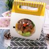 Caixa de Embalagem para Bolo Mousse Bola Plana PS Bola Transparente Embalagem para Levar Alimentos Leves Fitness Caixa para Salada