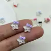 Celebridad de Internet Estrella Hello Kitty Dibujos Animados Accesorios para Uñas Gato Gatito Lindo Lazo Estrella de Cinco Puntas Accesorios para Uñas Portátiles