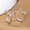 Pendientes de Aro Trenzados Mismo Estilo de Zhang Zifeng para Mujer Pendientes de Diseño Nicho Nuevos Pendientes de Aro Lisos de Gama Alta Pendientes de Moda Venta al por Mayor