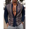 Nova Camisa Masculina de Manga Longa com Estampa 3D Outono 2026 Primavera e Outono Shopee AliExpress Moda Transfronteiriça Tendência Top