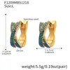 Pendientes Cruzados Europeos y Americanos de Moda Tachonados con Diamantes de Circonia 5A Brillantes, Joyería Elegante y con Estilo, Chapados en Oro Real de 18 Quilates, No se Desvanecen