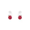 Brincos de Tarraxa Minimalistas Vintage de Prata Pura 999 Cinnabar Nicho Versátil Estiloso Tarraxa Brinco de Osso da Orelha Estrela