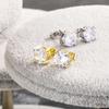 Aretes Transfronterizos de Cobre y Circonia 4-8 mm Modernos y Elegantes Aretes Clásicos con Personalidad para Mujer Aretes con Aguja de Plata 925 Venta al por Mayor