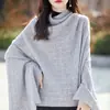 Cárdigan de punto de lana 100% para mujer, longitud media, cuello en V, color liso, hebilla de perla retorcida, holgado, elegante para ir al trabajo, de doble uso