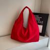 Bolsa Tote de Lona Nuevo Estilo Gran Capacidad Moderna Casual Bolso de Axila Estilo Coreano Diario Simple para Ir al Trabajo