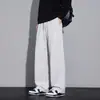 Pantalones de Punto Rectos para Hombre Otoño/Invierno 2026, Versátiles y a la Moda, Realzan la Altura y Adelgazan, Pantalones Deportivos Holgados, Pantalones Casuales de Moda