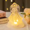 Anjo Luminoso Pequeno de LED Transfronteiriço Decoração de Natal de Anjo de Cristal Plástico Luz Noturna de Anjo