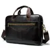 Maletín de cuero genuino para hombre, estilo europeo y americano, bolso de negocios para hombre, bolso de piel de vaca de primera capa, bolso para portátil, bolso bandolera vintage de gran capacidad.