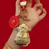 Oro puro 999 Año del Caballo modelo nuevo "Riqueza Instantánea" Dios de la Riqueza llavero colgante para bolsa regalo, directo de fábrica