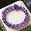 Pulseira de Cristal Natural Olho de Tigre Obsidiana Ametista Amor Pulseira de Contas Redondas da Moda Pulseira de Casal Venda Quente Transfronteiriça