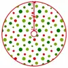 Nova saia de árvore de Natal transfronteiriça, estampa do Papai Noel, suprimentos de feriado, decorações, atacado e pedidos personalizados