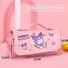 Estuche Kuromi Descompresión Alto Aspecto Gran Capacidad Estuche Caja de Papelería Escolar Estudiante de Primaria Doble Capa Sanrio Lindo