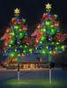 Luces Solares para Suelo de Árbol de Navidad Nuevas Transfronterizas, Luces de Paisaje para Patio Exterior, Decoración de Jardín y Césped, Luces de Ambiente